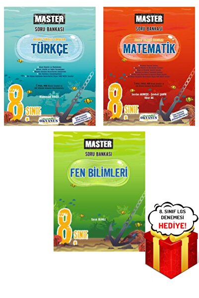 Okyanus Yayınları 8. Sınıf Lgs Master Türkçe Matematik Fen Bilimleri Soru Ban...