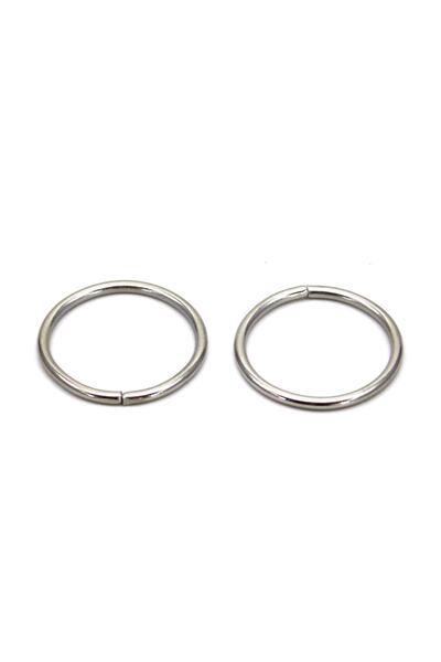 yfhobi 6 Adet - 33 Mm Nikel Kaplama, Yuvarlak Açık Halka, Çanta Halkası, Meta...