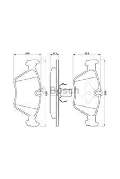 Bosch Ön Balata Bmw E39 520ı (96-00) 523ı (96-00) 528ı (96-00) 525tds (96-03) Uyumlu (0986tb2153)