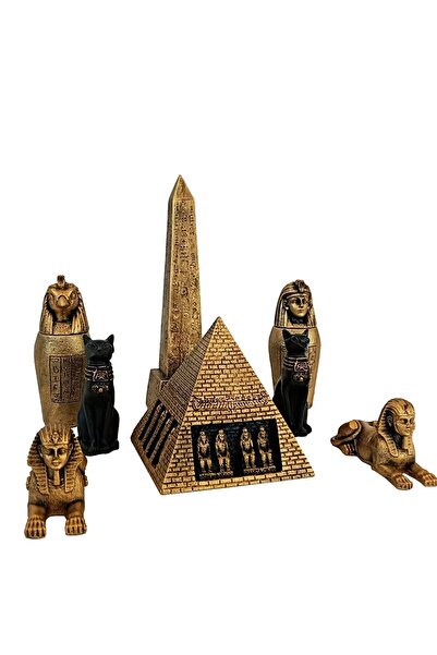lina hediyelik Antik Mısır Set.horus,firavun,bastet,sfenks,piramit,dikiltaş