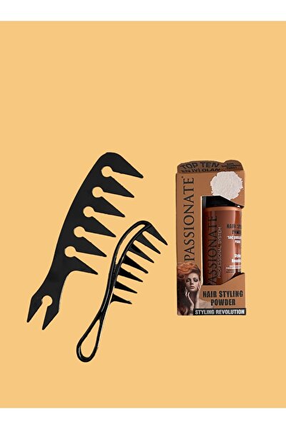 Passionate Saç Şekillendirici Pudra Güçlü Toz Mat 20gr Şekil Tarak 2 Adet Br ...