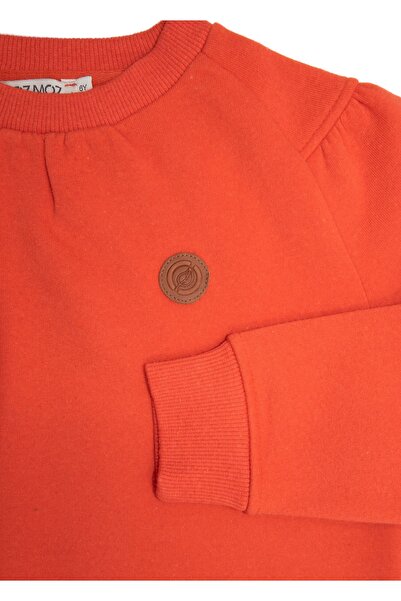 Ozmoz By Mukadder Özden Boy's Recycle Cotton Orange Sweatshirt