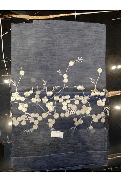 19V69 ITALIA Organza Embroidery Imported Silk Cotton Series with Shawl Hanger and Gift Set 90x200 Cm