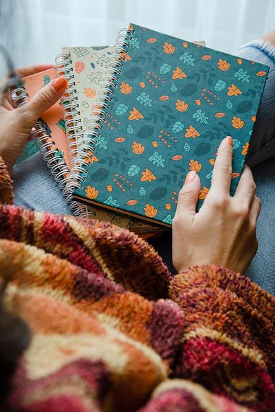 CoNotes 3-Piece Hard Cover Spiral Pointed Notebook Set - Bullet Journal