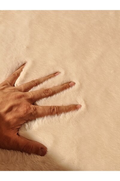 Tappeto Rex Tavşanı Dekoratif Çift Kafa Peluş Post Krem tüy Yüksekliği