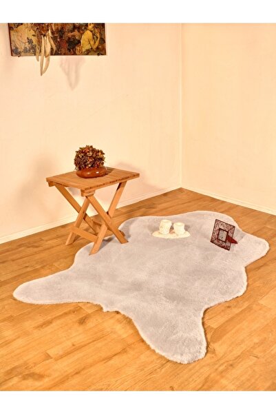 Tappeto Rex Tavşanı Dekoratif Tek Kafa Peluş Post Gri tüy Yüksekliği