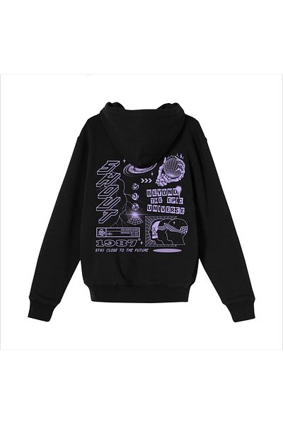 Shout Υπερμεγέθη Beyond The Epic Universe Unisex κουκούλα με φερμουάρ