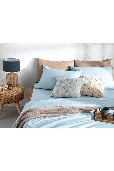 English Home Novella Premium Soft Cotton - Set cuvertură dublu albastru 200x220 cm