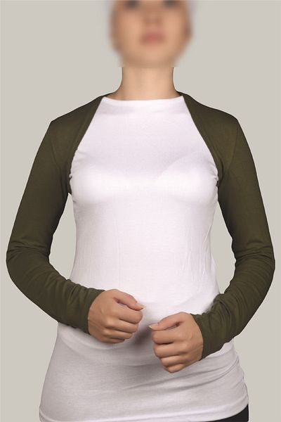 Altobeh Μακρυμάνικο Hijab Bolero - Χακί