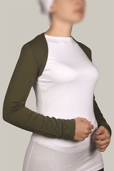 Altobeh Μακρυμάνικο Hijab Bolero - Χακί