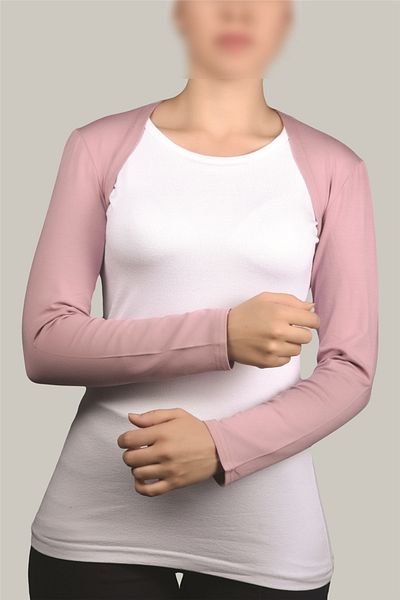 Altobeh Μακρυμάνικο Hijab Bolero - Σκούρο Ροζ