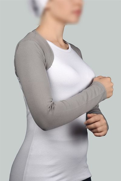Altobeh Μακρυμάνικο Hijab Bolero - Γκρι