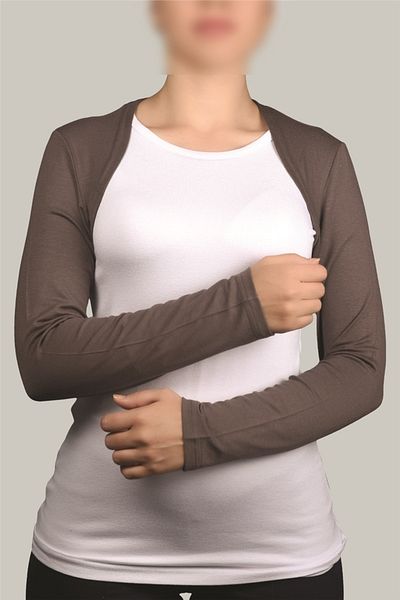 Altobeh Μακρυμάνικο Hijab Bolero - Dark Mink