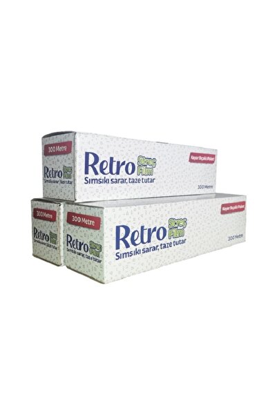 Pvc Streç Film 8 Mikron 30 cm 300 Metre 3 Adet