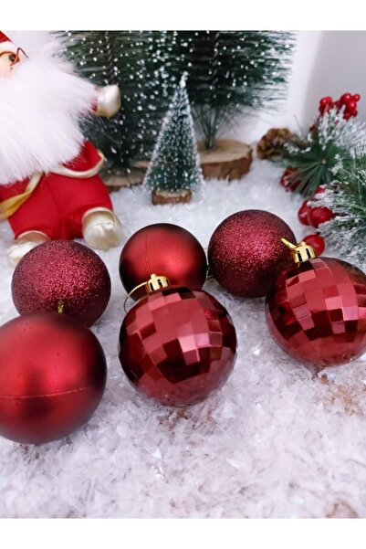 party mix Christmas Decorations Christmas Pine Tree Ball 5cm 16 Pieces