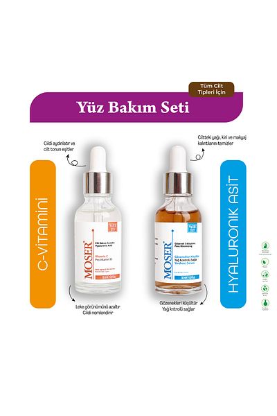 Moser 2-Piece Face Care Serum Set Vitamin C+Pore Firming Serum 30 Ml