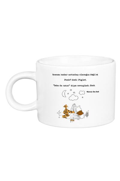 Öz Kupa Winnie The Pooh Friendship Friendship Brotherhood Porcelain Motto Cup