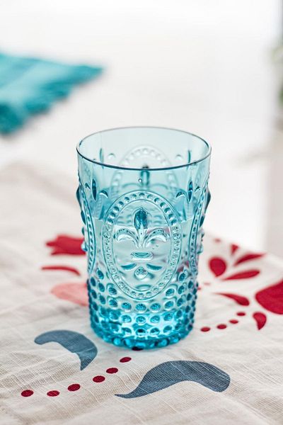 Depa Acrylic Aquamarine Single Short Cup & Water Soft Drink Coffee Side Cup 400 Ml (Not Glass)