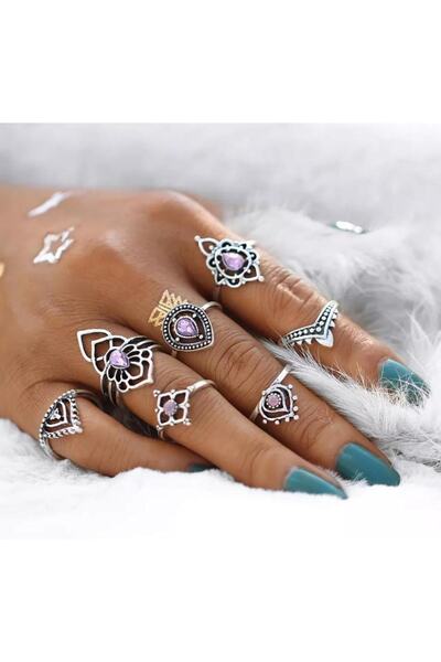 oldskoolbutik Set of 7 Rings
