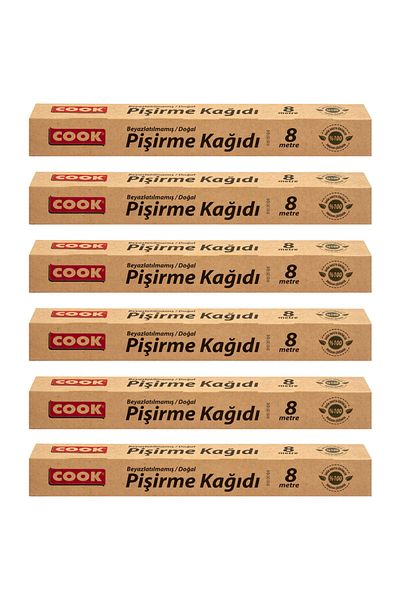 COOK Natural Baking paper 37x8m Set of 6
