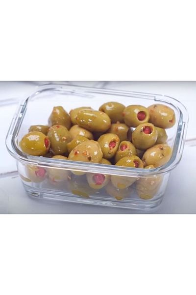 LAV New Series Glass Storage Set of 4 - Rectangular White, 800cc+400cc