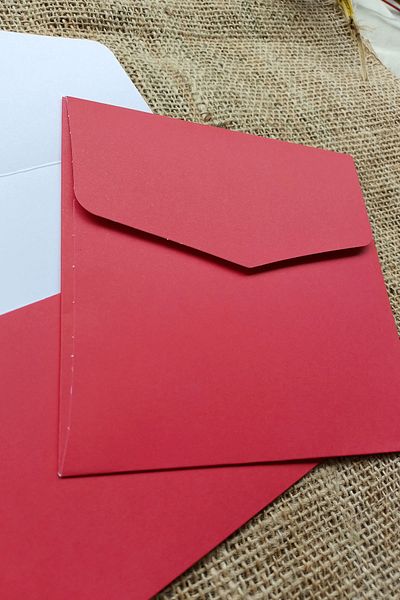 Dekorden 15x15 Cm Square Luxury Invitation Envelope - 100 Pieces