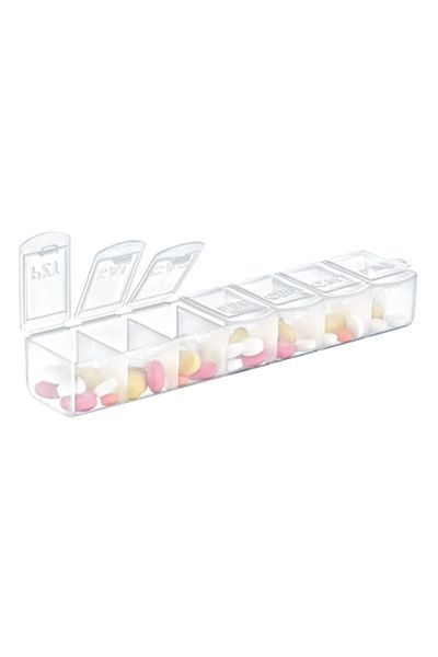 Buffer 1 Week Multi-Purpose Transparent Small Medicine Storage Box