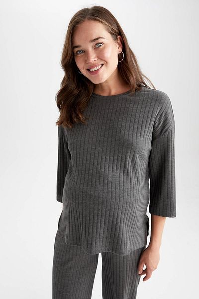 DeFacto Regular Fit Basic Maternity Sweatshirt