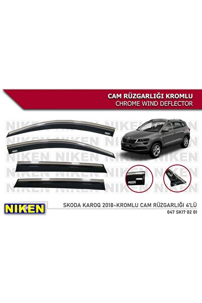 Niken Karoq Kromlu Cam Rüzgarlığı Araca Özel 2018 2019 2020 2021 2022 2023 2024