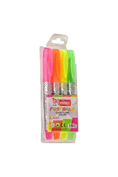 Anadolu Micro Highlighter Marking Pen 4 Pieces