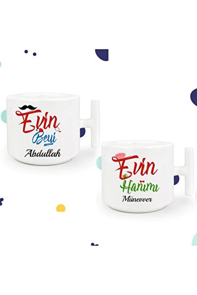nilhediye Evin Beyi Evin Hanımı Latte Fincanı