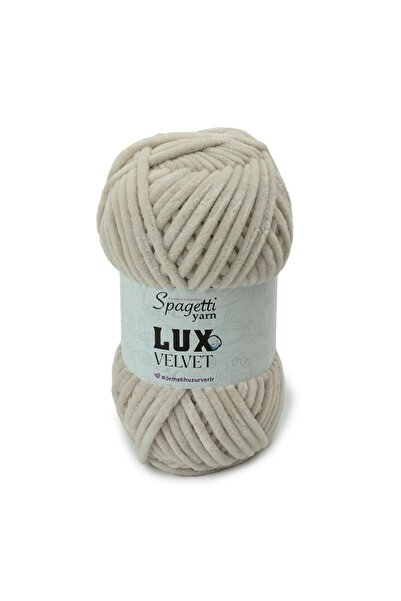 Spagettiyarn Lux Velvet Taş Rengi Kadife El Örgü Ipliği