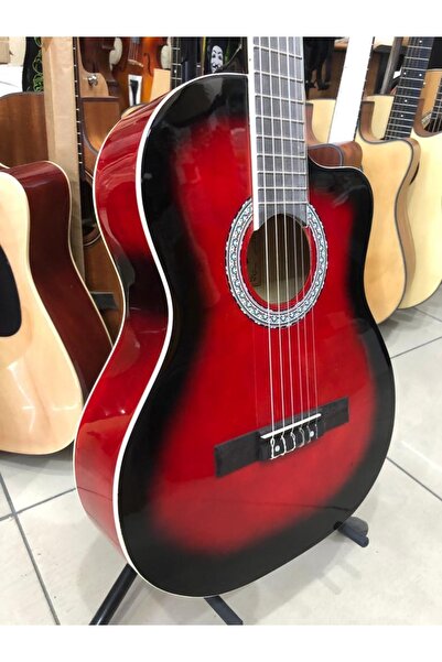 Saranda Kesik Kasa Kırmızı Klasik Gitar