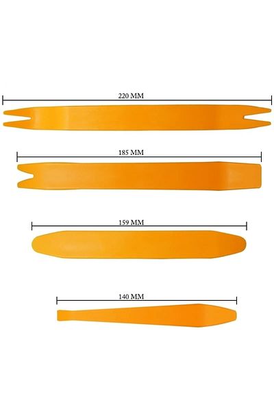 Autoline 8 Piece Trim Tape Removal Set (Removal Tools are Hard ABS Material) Tape, Door, Upholstery Removal Set