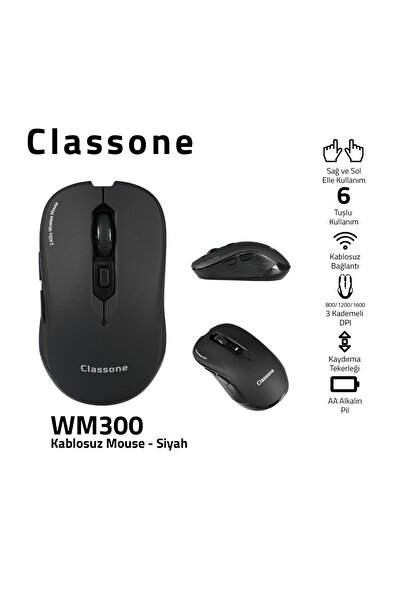 Classone Tl2564-wm300-15,6" Su Geçirmez Kumaş ,laptop ,notebook Çantası-siyah +wm300 Kablosuz Mouse