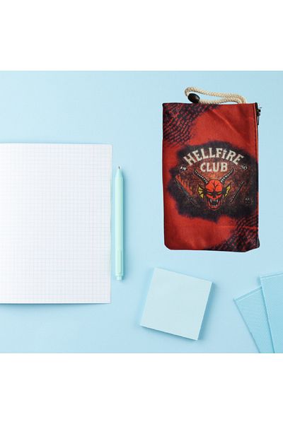 Ororabutik Stranger Things Hellfire Club Cloth Pen Holder, Wallet and Makeup Bag