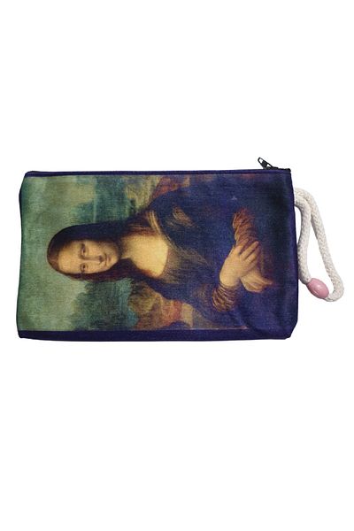 Ororabutik Monalisa-leonardo Da Vinci- Υφασμάτινη θήκη για στυλό, πορτοφόλι και τσάντα μακιγιάζ