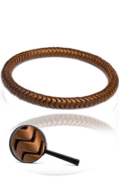 Tesbih Atölyesi Certified Aaa+ Matte Rose Hematite Stone Bracelet - Tarnish Resistant