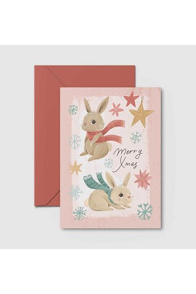 HRS Postcard - Greeting Card & Envelope New Year New Year Christmas Christmas