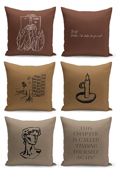 Filamente Набір чохлів для подушок з 6 частин з двостороннім цифровим друком