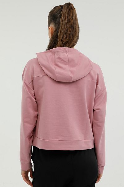 Kinetix Γυναικείο φούτερ W-sdk104 Alya Crop Detail Pink