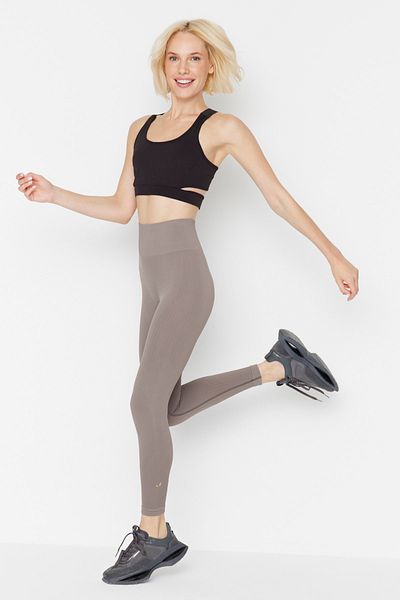 Jerf Lily - Hebe-Leggings mit hoher Taille in Nerzfarbe
