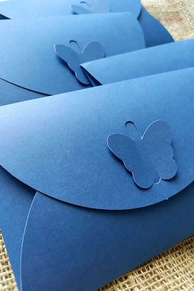 Dekorden 11X17 cm 100 Pieces Butterfly Buckle Invitation Envelope
