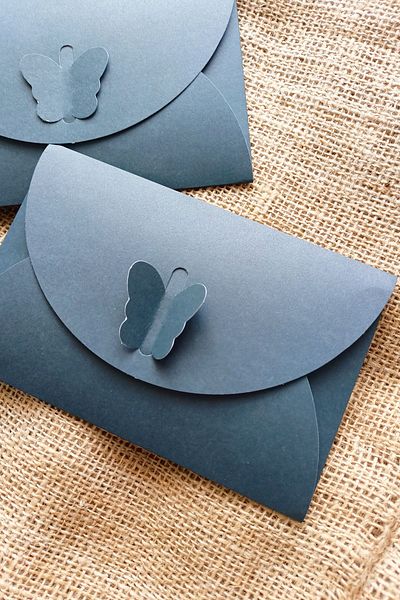 Dekorden 11X17 cm 100 Pieces Butterfly Buckle Invitation Envelope