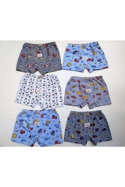 Ceylanoğlu 100% βαμβάκι, 6 Pack Boys Boxers με σχέδια