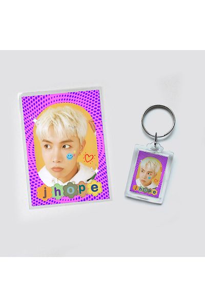Güneş Kırtasiye Σετ μπρελόκ Bts J-hope Photocard