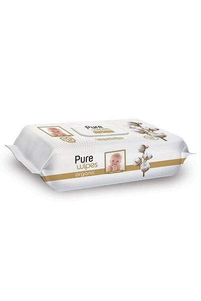 Pure منشفة قطنية مبللة 90
