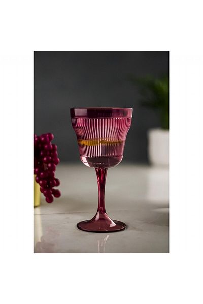 Depa Acrylic Plum Single Glass & Water Soft Drink Coffee Side Cup 300 Ml (Not Glass)