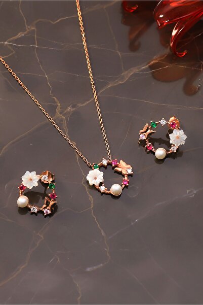 Miavi Silver 925 Ayar Gümüş Manolya Bahçesi Set