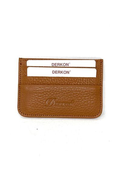 DERKON Genuine Leather Thin Unisex Card Holder